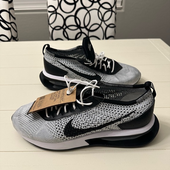 Brand New 2022 Air Max Flyknit Racer 'White Black' Men’s Size 10.5 - Picture 1 of 8